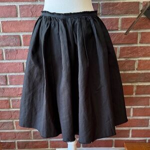 Marni Italy Black Cotton Silk Skirt Size EU 40 Made in Italy